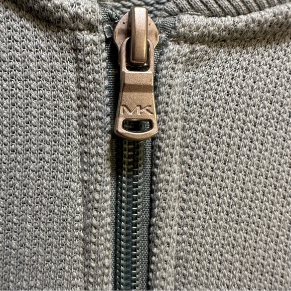 Michael Kors Full Zipper Sweater, Chambray, Blue Size Extra Large - Picture 8 of 11